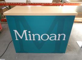 MOD-1700 Backlit Counter with Tension Fabric Graphic and Locking Storage -- View 2